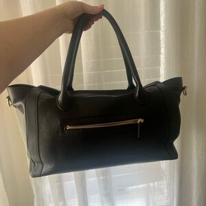 Mark and graham black tote purse with zipper